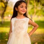 Off-white With Heavy Layer of Motifs Tail Dress