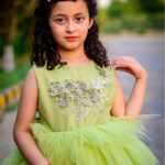 Parrot Green Ruffle Dress