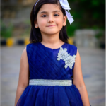 Blue Bell Tail Frock With Net Plates