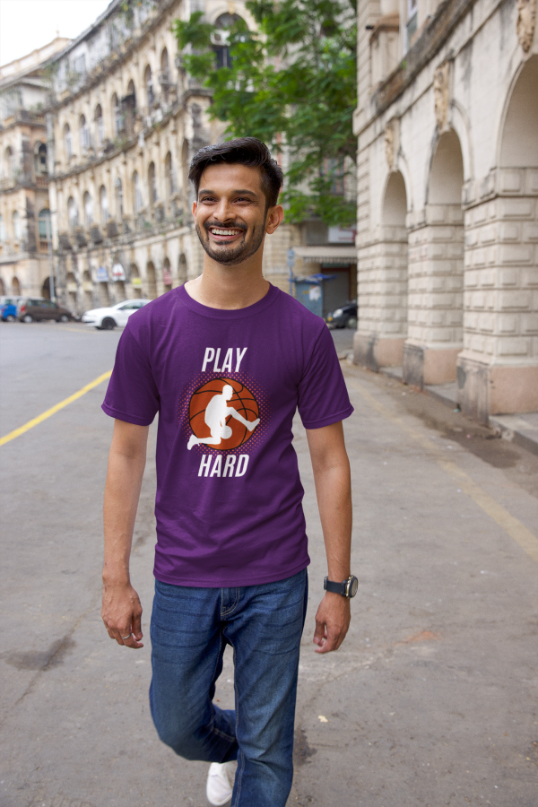 🏀 "Play Hard" – Performance-Ready Polyester Tee for True Hustlers - Image 3
