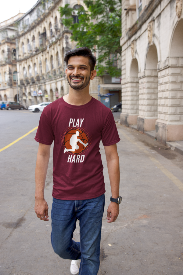 🏀 "Play Hard" – Performance-Ready Polyester Tee for True Hustlers - Image 4