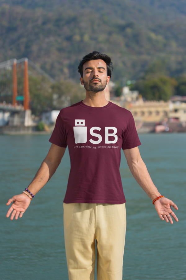 "USB Rebel" Tee – Life’s Too Short Edition - Image 4