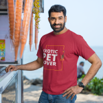 🔥 "EXOTIC PET LOVER" Premium Polyester T-Shirt – Maroon Edition