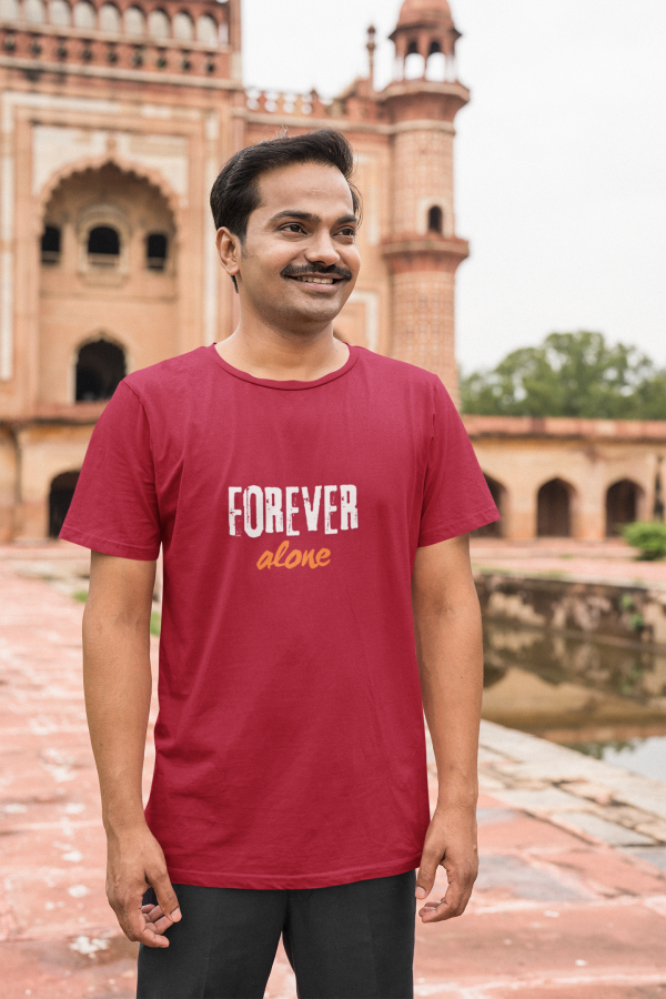 ❤️‍🔥 "Forever Alone" – Bold & Relatable Polyester Tee - Image 2