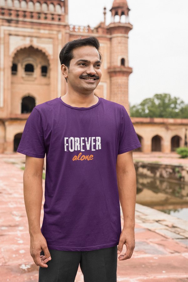 ❤️‍🔥 "Forever Alone" – Bold & Relatable Polyester Tee - Image 3