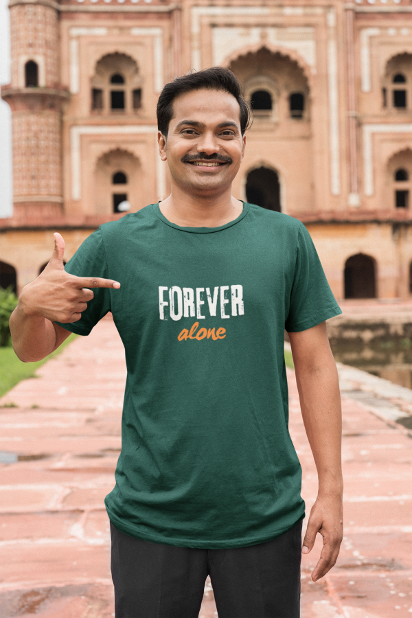 ❤️‍🔥 "Forever Alone" – Bold & Relatable Polyester Tee - Image 4