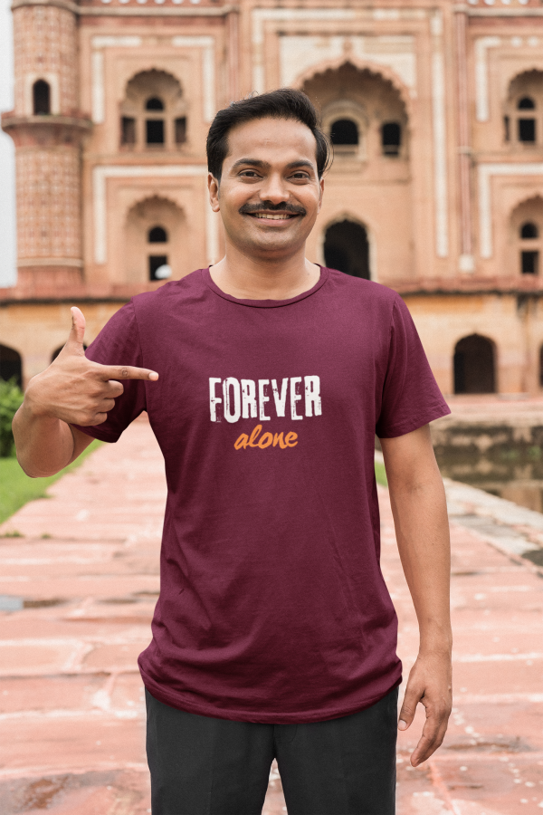❤️‍🔥 "Forever Alone" – Bold & Relatable Polyester Tee - Image 5