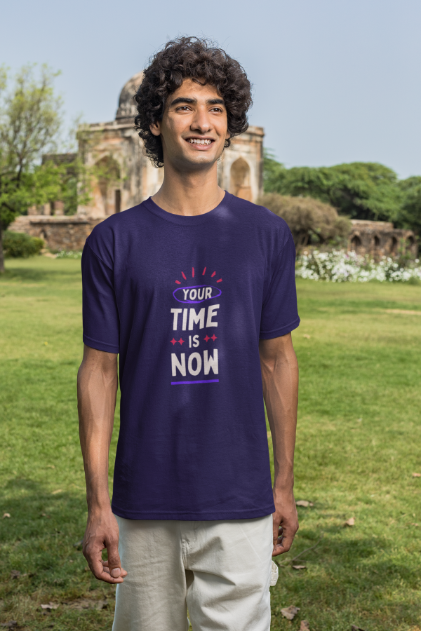 ⏰ “Your Time Is Now” – Premium Motivational Polyester Tee - Image 2