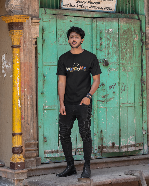 👋 "WELCOME" – Urban Vibe Polyester Tee - Image 3