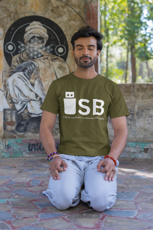 "USB Rebel" Tee – Life’s Too Short Edition - Image 2