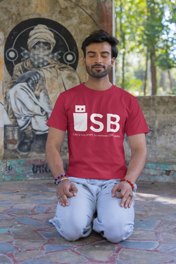 "USB Rebel" Tee – Life’s Too Short Edition - Image 3
