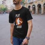 🏀 "Play Hard" – Performance-Ready Polyester Tee for True Hustlers