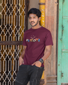 👋 "WELCOME" – Urban Vibe Polyester Tee