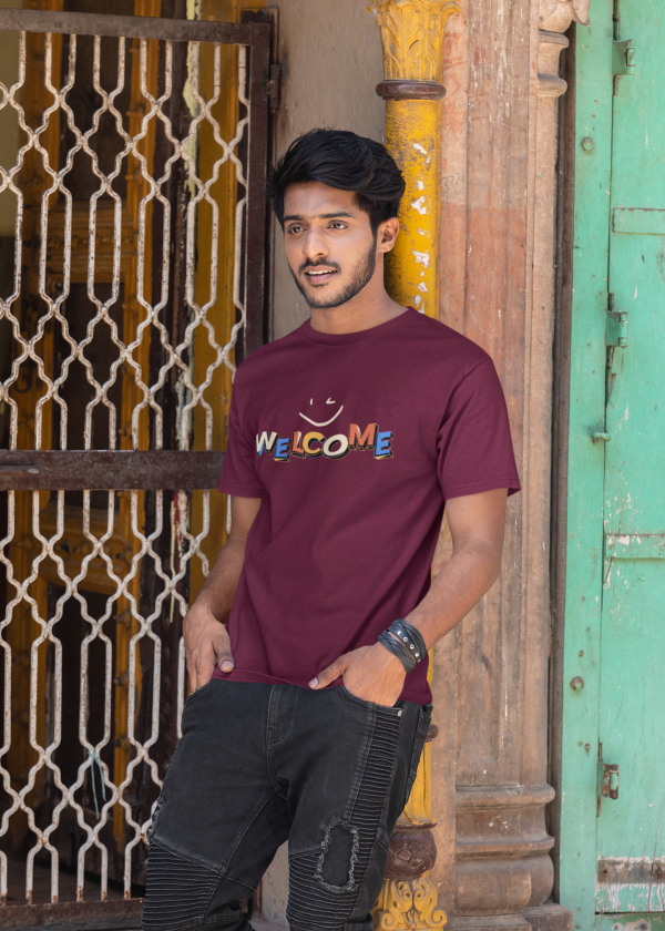 👋 "WELCOME" – Urban Vibe Polyester Tee