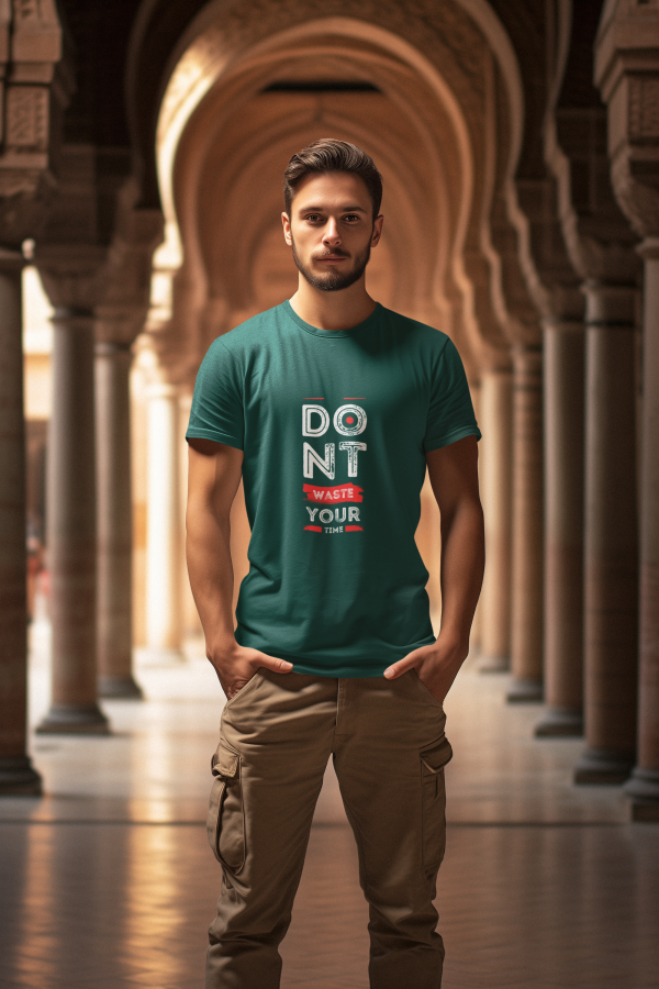 "No Time to Waste" Bold Graphic Tee – Black Drive Edition - Image 3