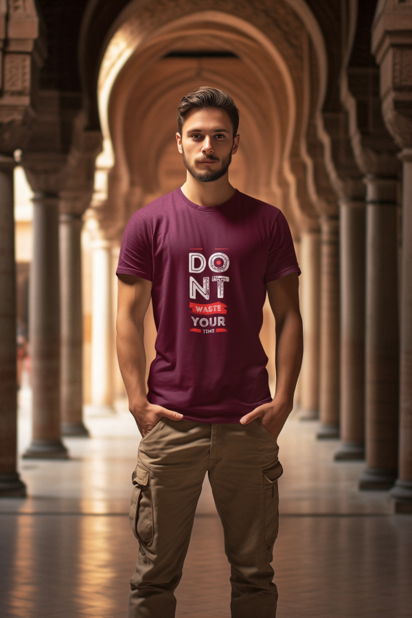 "No Time to Waste" Bold Graphic Tee – Black Drive Edition