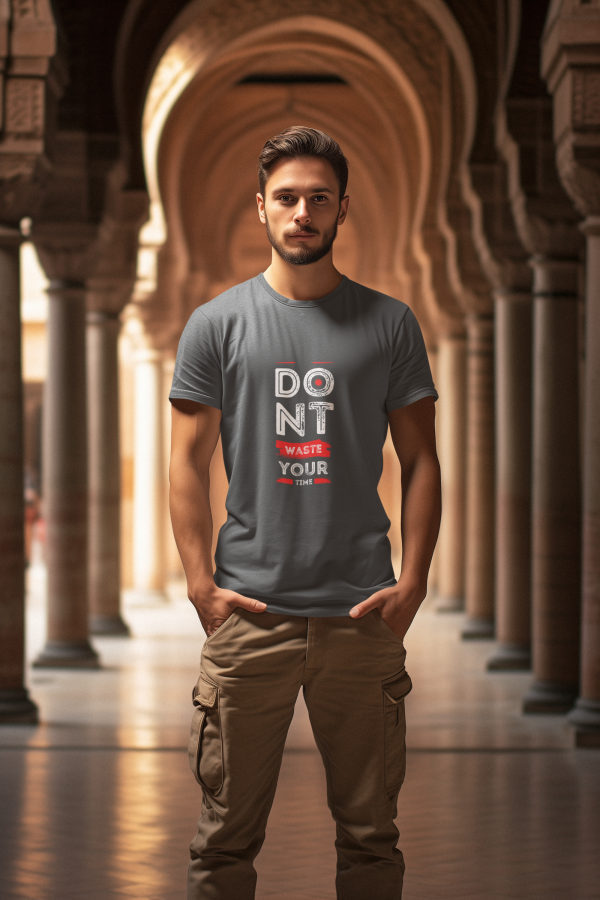 "No Time to Waste" Bold Graphic Tee – Black Drive Edition - Image 4